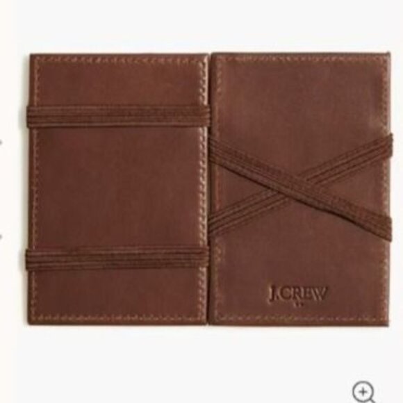 NWT J.Crew Factory Men's Tan Brown Leather Wallet Thin Lightweight Minimalist - Picture 1 of 7